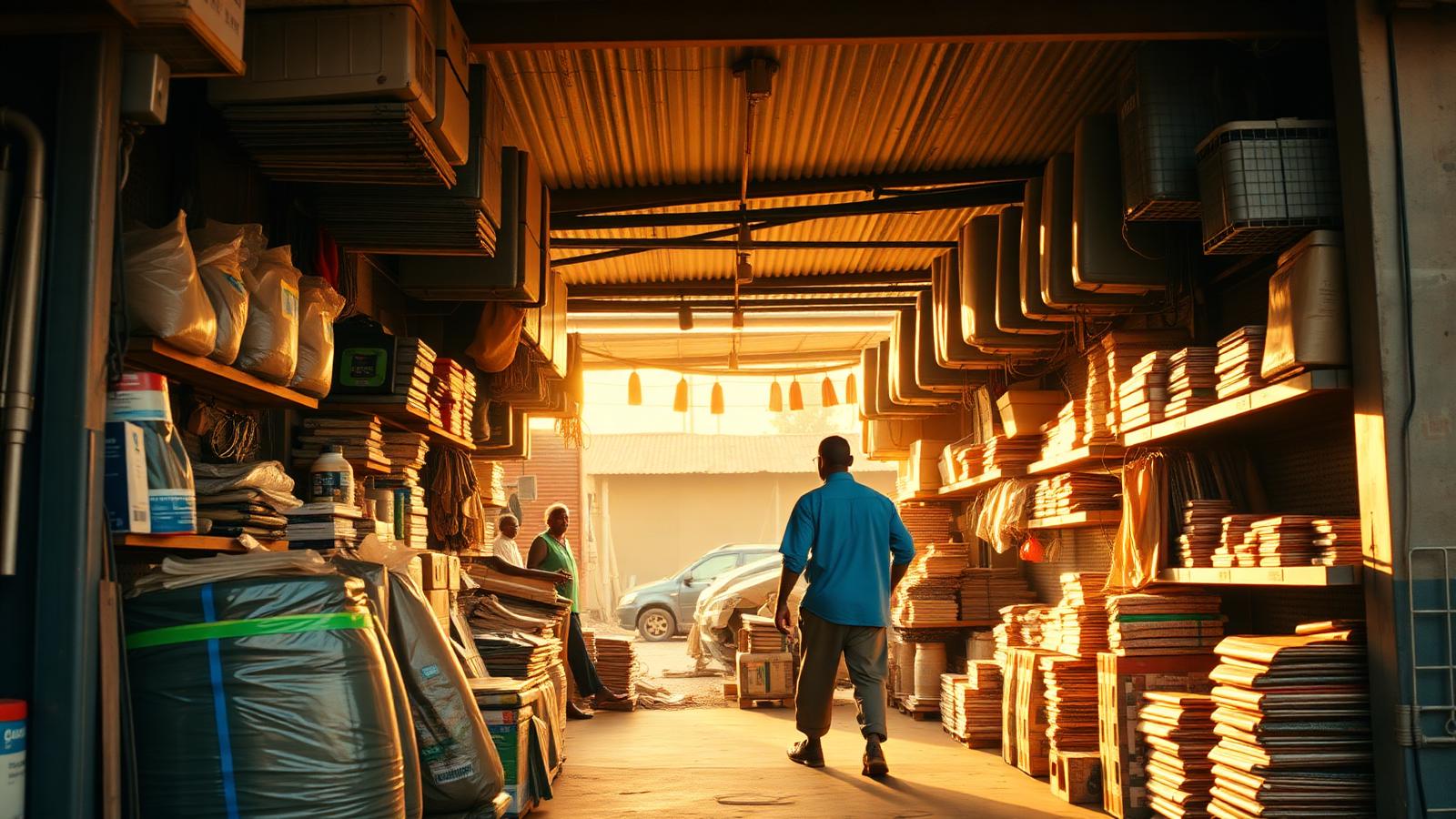 Muhindi hardware store stocked with building materials
